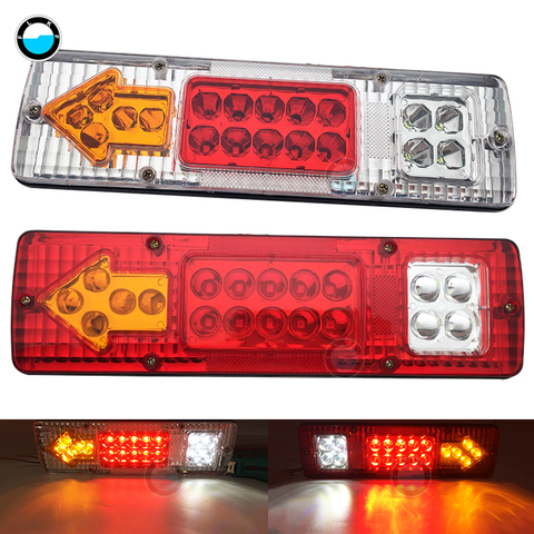 2 PCS Trailer/Truck 19 LED Tail Lamp Ultra Bright LED Truck Reversing Lights Tail Lights For Trailers Left And Right ► Photo 1/1