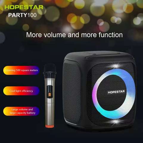 50W high power multifunctional portable outdoor K song wireless bluetooth speaker pole music center 10000mAh battery/FM/TF card ► Photo 1/6