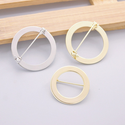 1pcs 31mm high quality Copper round brooch Pin Nickel-free Plating safety pins ► Photo 1/6