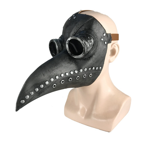 Funny Plague Doctor Mask Steampunk Cosplay Bird Beak Long Nose Latex Masks Masquerade Carnival Halloween Party Props C20K113 ► Photo 1/6