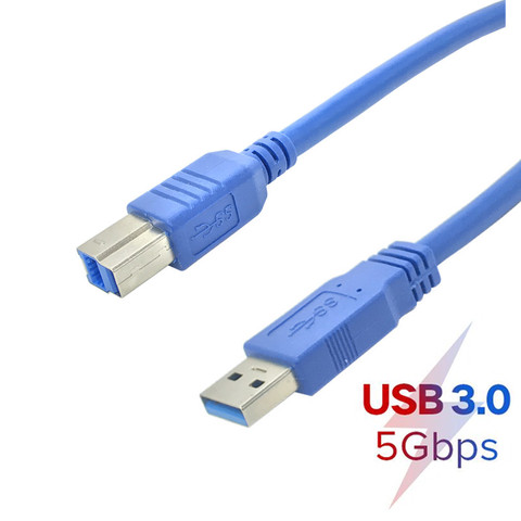 USB 3.0 Cable Type A Male to Type B Male Scanner USB3.0 High Speed Print Data Cord For HDD Digital Camera Webcam Printer 0.3m ► Photo 1/4