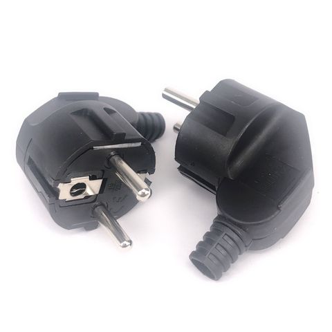 1pcs EU European Round 2 Pins AC Power Male  Plug Rewireable Socket Outlet Adaptor Adapter Extension Cord Connector ► Photo 1/6