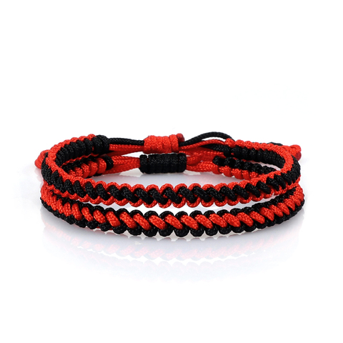 2pcs Tibetan Buddhist Bracelets Multicolor Rope Chain Braided Lucky Thread Handmade Knot Bracelet & Bangle for Women Men Jewelry ► Photo 1/6
