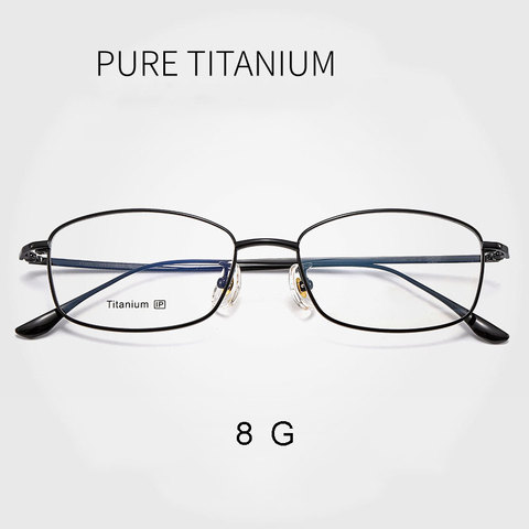 New Arrival Pure Titanium Frame Eyewear Men and Women Style Full Rim Rectangle Spectacles with Spring Hinges ► Photo 1/6