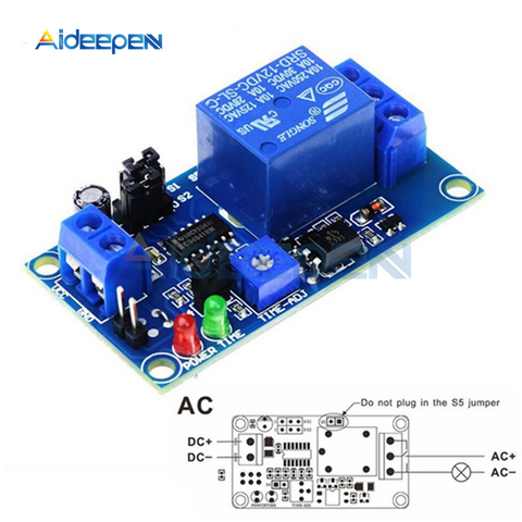 DC 12V Delay Relay Delay Turn On / Delay Turn Off Control Switch Module With Timer Adjustable Potentiometer LED Indicator ► Photo 1/6