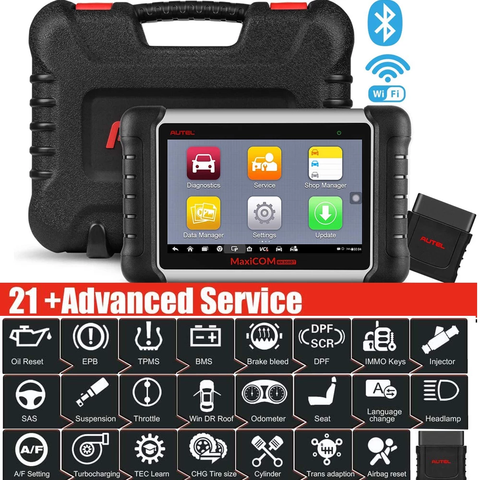 Autel MaxiCOM MK808BT Diagnostic Scan Tool with All System Diagnosis and 21 Services, IMMO, Oil Reset, EPB, BMS, SAS, DPF, ABS ► Photo 1/6