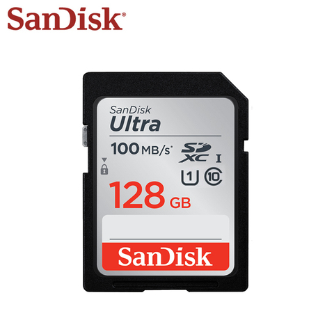 High Speed SanDisk Ultra 80MB/s SD Card Class10 128GB 64GB 32GB 16GB Original Memory Card Flash Card for Full HD Camera ► Photo 1/5