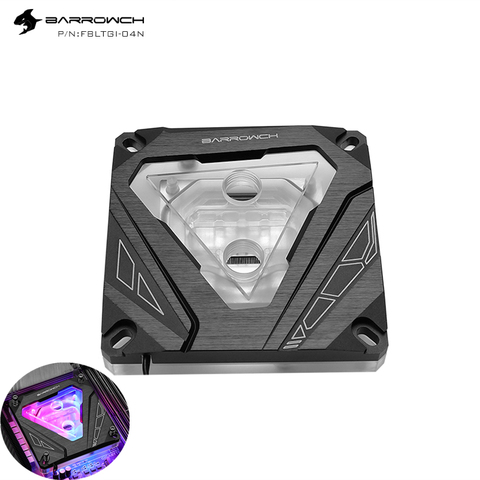 Barrowch CPU Water Block For Intel 115X 1150 1155 1156 1200 ,X99 ,X299 Platform 5V 3Pin Support Mohterboard AURA SYNC FBLTGI-04N ► Photo 1/6