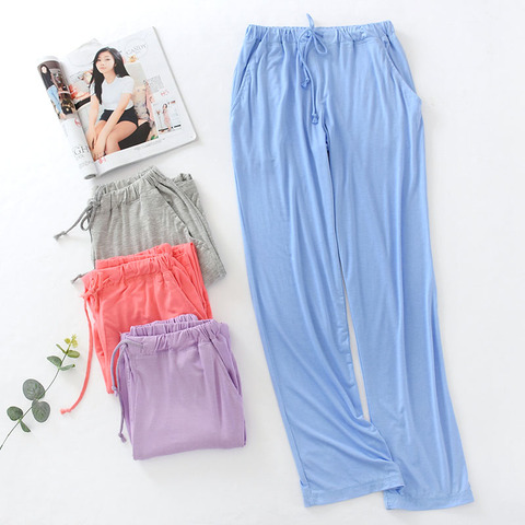 Summer women's trousers modal thin spring and autumn pajamas home pants loose large size sports stretch can be worn outside ► Photo 1/6