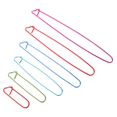 6Pcs Multi-color Marker Stitch Holder Needle Clip Craft Safety Pins Knitting Crochet Weaving Sewing Tools ► Photo 1/6