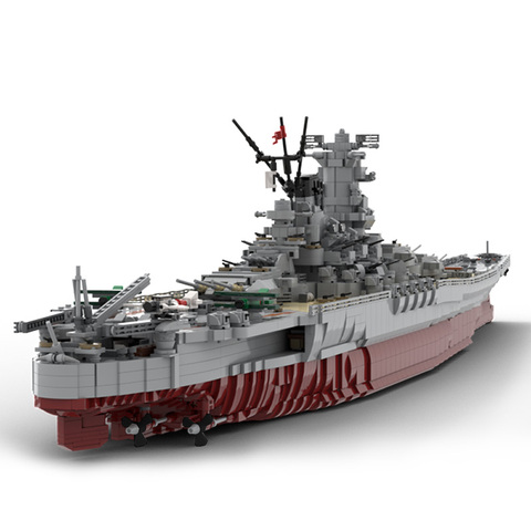 Military Warship Navy Aircraft Army Figures Building Blocks IJN Yamato 1:200 Army Warship Construction Bricks Children Toys ► Photo 1/1