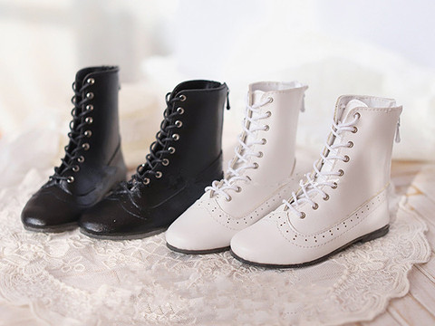 BJD doll shoes Suitable for 1/3 1/4 1/6 size mini leather shoes boots retro cut line ankle boot doll accessories ► Photo 1/4