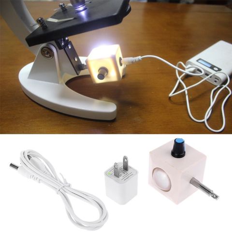 USB White LED Light Lighting Bottom Biological Microscope Lamp Source Adjustable ► Photo 1/6