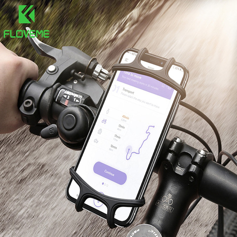 FLOVEME Bike Phone Holder Universal Motorcycle Bicycle Mobile Cell Phone Stand Handlebar Clip Holder For iPhone11 xiaomi Bracket ► Photo 1/6