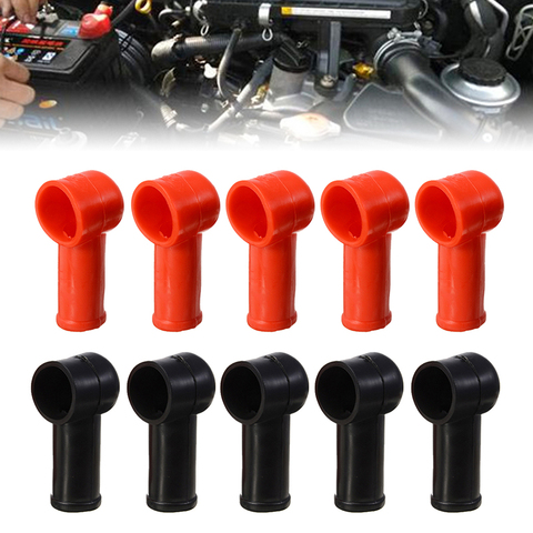 10pcs Rubber Car Motorcycles Battery Negative Positive Terminal Cover Cap Boot Insulating Protector Replacement Accessories ► Photo 1/6