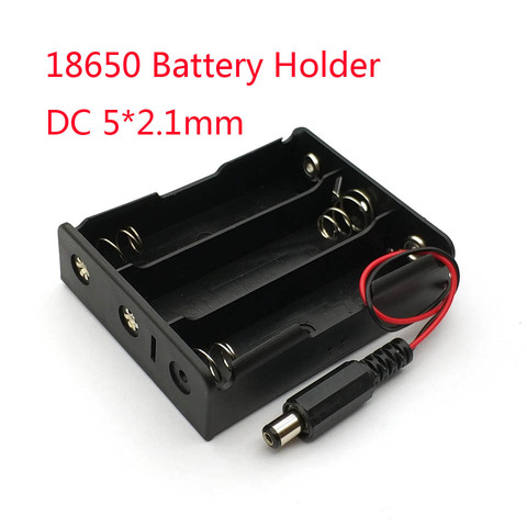 New Power bank 18650 Battery Holder Plastic Battery Holder Storage Box Case for 3x18650 With DC5.5 * 2.1mm power plug ► Photo 1/5