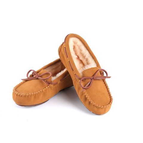 Winter Shoes Women Flat Shoes Casual fur Loafers Slip On Women's cow suede Flats Shoes Moccasins Lady butterfly-knot size 35-43 ► Photo 1/6