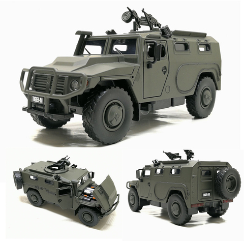 High Simulation 1:32 Alloy Sliding Russian Armored Vehicle Explosion-proof Military Model Sound light Control Car Kids Toys ► Photo 1/6
