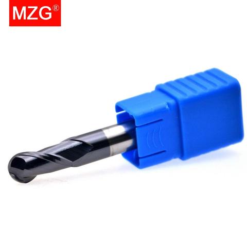 MZG 2 Flute Cutting HRC55 1mm 2mm 3mm 4mm 5mm Milling Machining Tungsten Steel Sprial Bit Milling Cutter Ball Nose End Mill ► Photo 1/6