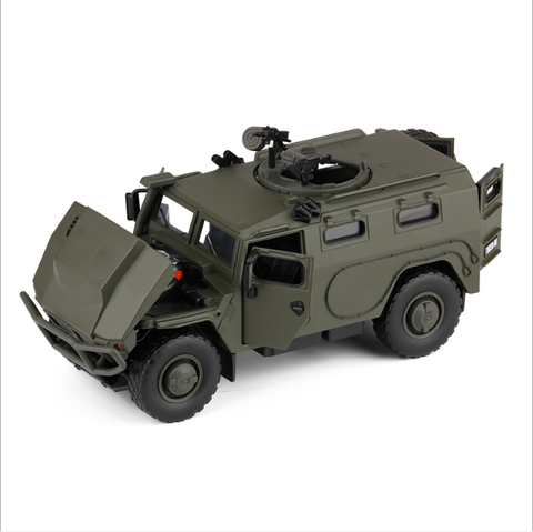 1: 32 Russian tiger armored vehicle heavy vehicle acousto optic recoil alloy car model children's birthday gift ► Photo 1/5