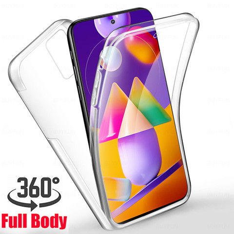 360 Full silicone case For Samsung A31 A41 A51 A21s A71 A20 A50 A70 M31s S20 Fe Note 20 ultra S10 S9 S8 J4 J6 plus A6 A7 A8 2022 ► Photo 1/5