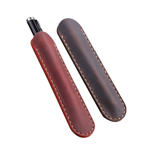 Leather Pencil Bag Handmade Fountain Pen Case Holder Vintage Style Leather Accessories For Travel Journal Writing Supplies Gift ► Photo 1/6