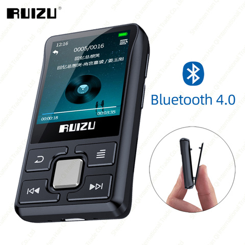 New RUIZU X55 Clip Sport Portable Sports Bluetooth MP3 8GB Color Screen Support TF Card,FM,HD Recording, Functional Music Player ► Photo 1/6