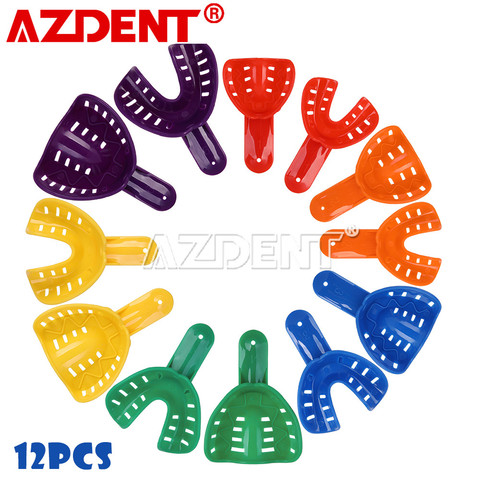 12pcs/set Childrens and Adults Dental Impression Plastic Trays  Plastic Teeth Holder Trays For Dental Tools ► Photo 1/6