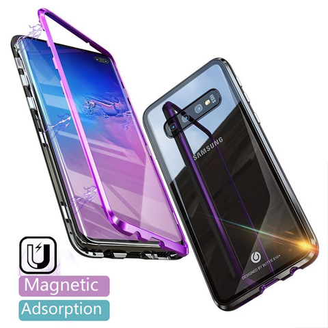 Double-sided Magnetic Protec Case For Samsung Galaxy A51 A50 Note 20 10 Ultra S10 S20 Plus + A71 A70 A90 A10 Transparent Bumper ► Photo 1/6