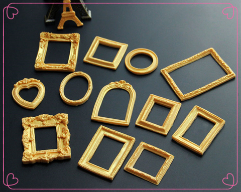 Photo frames shape Resin mold cake chocolate lace decoration DIY dessert candy pastry fondant Silicone mold kitchen baking tools ► Photo 1/6