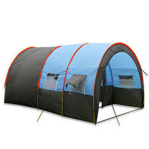 Doule Layer Tunnel Tent 5-10 person Outdoor Camping Family Tent Tourist House ► Photo 1/5