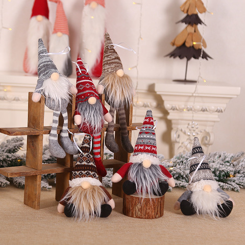 christmas decoration Lighting Gnome Doll Pendant Santa Gnome Plush Doll Decorative christmas decorations for home 2022 navidad ► Photo 1/6