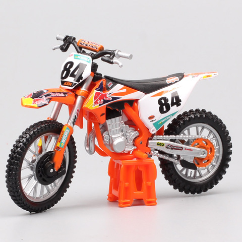 1/18 scale bburago 2022 KTM 450 SX-F No#84 Jeffrey Herlings SXF MXGP Motocross bike Diecast red bull Motorcycle toys model ► Photo 1/6