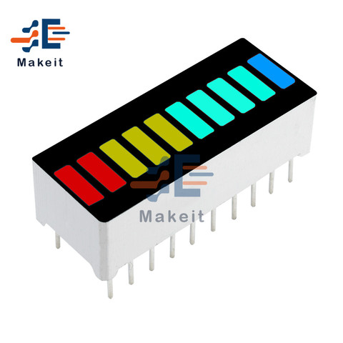 10 Segment Full Color LED Display Module Four Color Bargraph Light Ultra Bright Red Yellow Green Blue Colors ► Photo 1/6