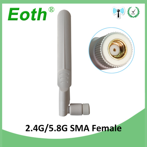 wifi Antenna 2.4GHz 5GHz 5.8Ghz Antenna 8dBi RP-SMA Connector Dual Band aerial SMA female wireless router 2.4 ghz antena 5.8 ► Photo 1/6