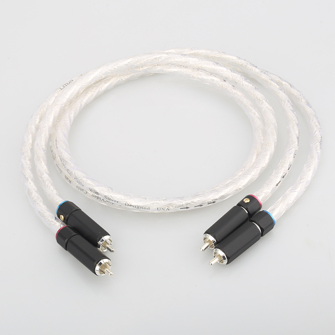 Hifi audio RCA plug Audio Cable Liton silver plated dual filter ring fever audio signal cable RCA to RCA ► Photo 1/6