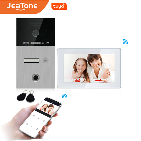 New WiFi IP Video Door Phone Intercom System Tuya Smart App Remote Unlock Code Keypad+RFIC Card+Fingerprint Home Access Control ► Photo 1/6