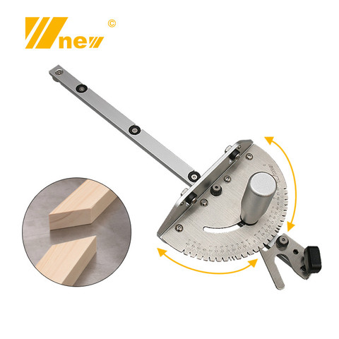 Woodworking Angle Miter Gauge Tenon Fence T Track Push Ruler Guide Router/Saw Table 450mm Mortise Tenon and Chute Stopper ► Photo 1/6