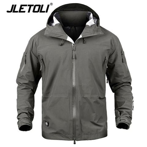 JLETOLI Waterproof Jacket Windbreaker Winter Outdoor Hiking Jacket Men Women Coat Windproof Hard Shell Jacket Tactics Clothes ► Photo 1/6