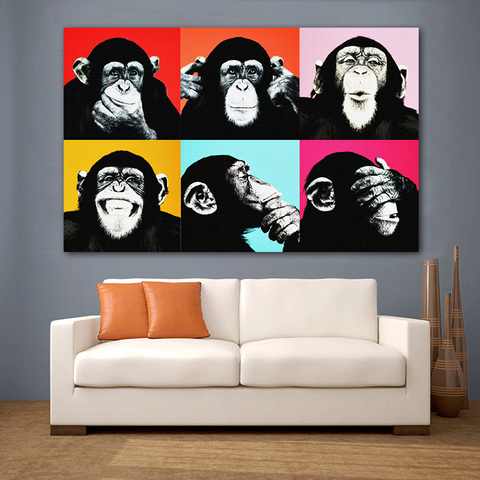 Gorilla Pictures, Art for Kids, Playroom Wall Decor