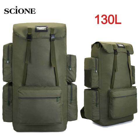 130L Large Cmaping Backpack Travel Bag Outddor Luggage Bags Hiking Trekking For Men Molitary Tactical Army Bag Backpack XA202+A ► Photo 1/6
