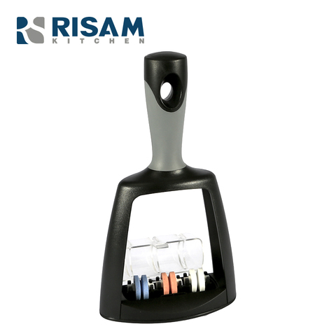 RISAMSHA Three-stage White Fused Alumina Knife Grinder Black Handle Sharpener knife sharpener RM007 ► Photo 1/1