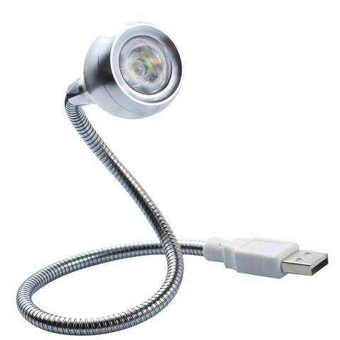 3W Led book light USB operated  Flexible neck Portable lamp White or Warm White lighting Metal for PC computer,laptop notebook ► Photo 1/6