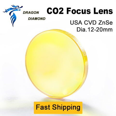 USA CVD ZnSe CO2 Laser Lens 12/15/18/19.05/20mm Laser Engraver Dia 38.1-127mm 1.5-5inch Focus Length For CO2 Laser Machine ► Photo 1/6