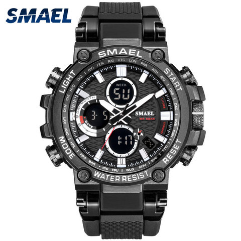 SMAEL Men Watch Digital Waterproof Clock Men Army Military Watches LED Men's Wrist Watch 1803 Sport Watch Relogio Masculino ► Photo 1/6