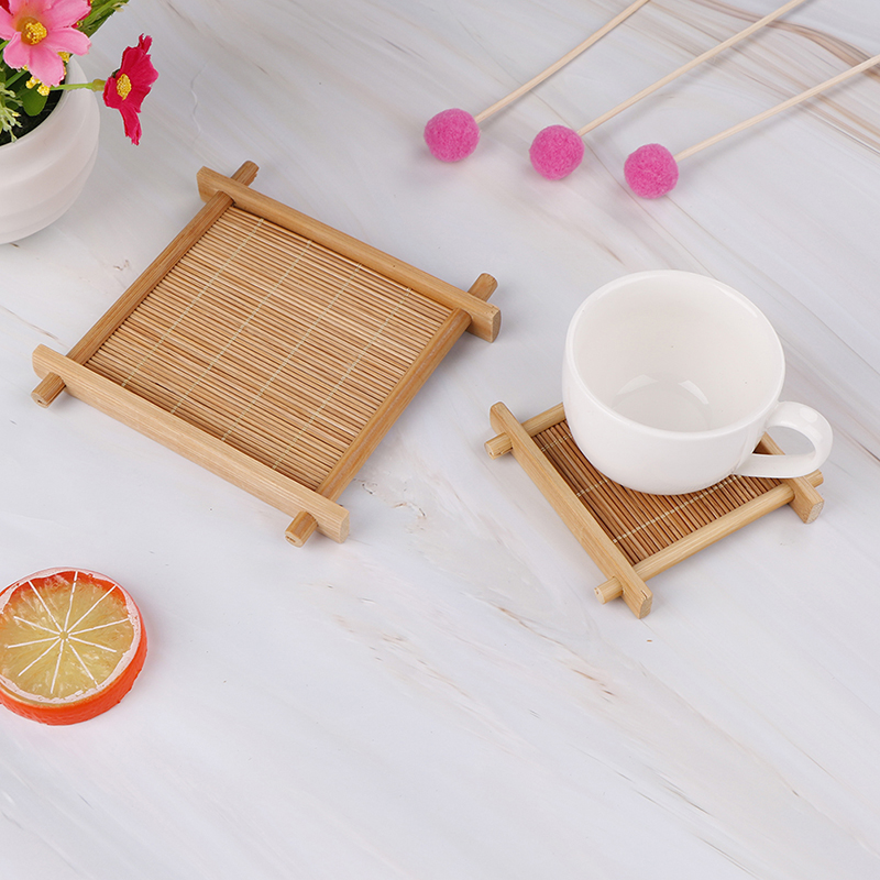 Natural Bamboo Material Tea Pot Cup Insulation Pad Kung Fu Tea Cup Bowl Placemat