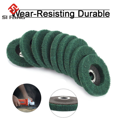 4 inch Nylon Fiber Polishing Wheel Sanding Buffing Disc Abrasive Wheels for Angle Grinders 5 Pcs