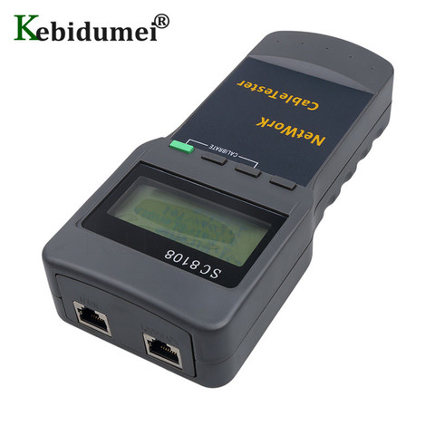 Portable LCD Display SC8108 Network Tester Meter RJ45 Cat5e Cat6 UTP Unshield LAN Cable Tester RJ11 Phone Cable Meter ► Photo 1/6