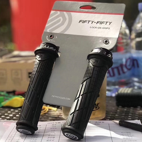 FIFTY-FIFTY MTB Bicycle Grips Anti-Skid Rubber XC DH AM Bike Handlebar Grips Single Lock-on Mountain Bike Handle Bar Grip Enduro ► Photo 1/6