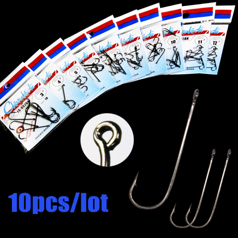 10pcs / 30pcs fishing hooks Long  Fish Round Bent Joint Hook gamakatsu ► Photo 1/6